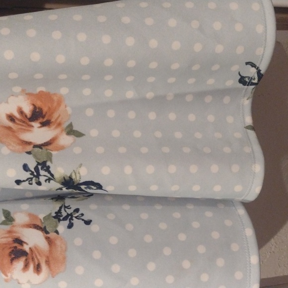 City Studios blue/gray polka dotted flower dress size 9 - Picture 4 of 10